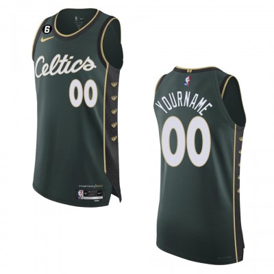 Boston Celtics Custom Nike Green 2022 23 Authentic Jersey City Edition
